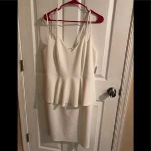 Spaghetti strap peplum dress